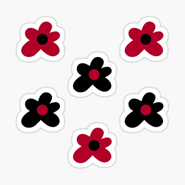 Item preview, Black and Red Tyler Flowers designed and sold by bold-concepts.