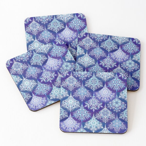 Item preview, Frozen Mermaid Snowflake Scales in Purple, Indigo and Royal Blue designed and sold by micklyn.