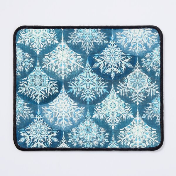 Item preview, Icy Mermaid Snowflake Scales in Denim Blue designed and sold by micklyn.