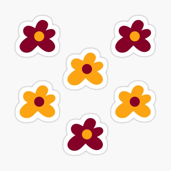 Item preview, Maroon and Yellow Tyler Flowers designed and sold by bold-concepts.