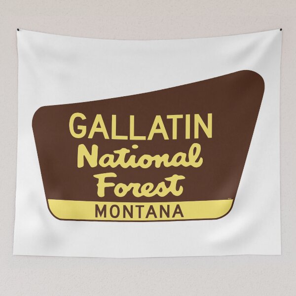 Item preview, Gallatin National Forest Montana Laptop Luggage Bumper MT designed and sold by DESTINATIONS DECAL.