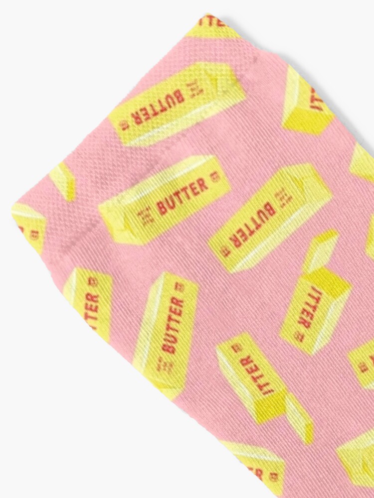 Disover Butter Sticks on pink | Socks