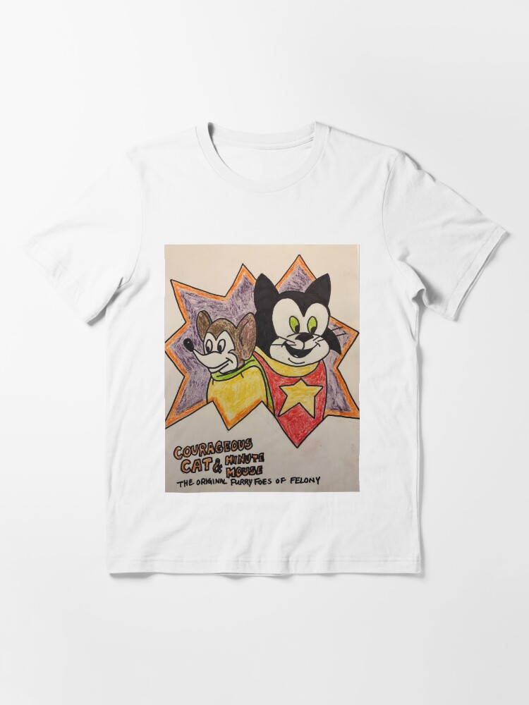 courageous cat and minute mouse t shirt