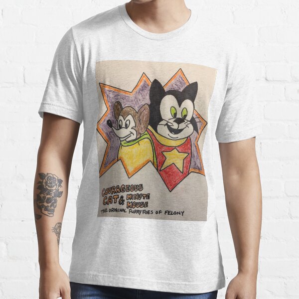 courageous cat and minute mouse t shirt