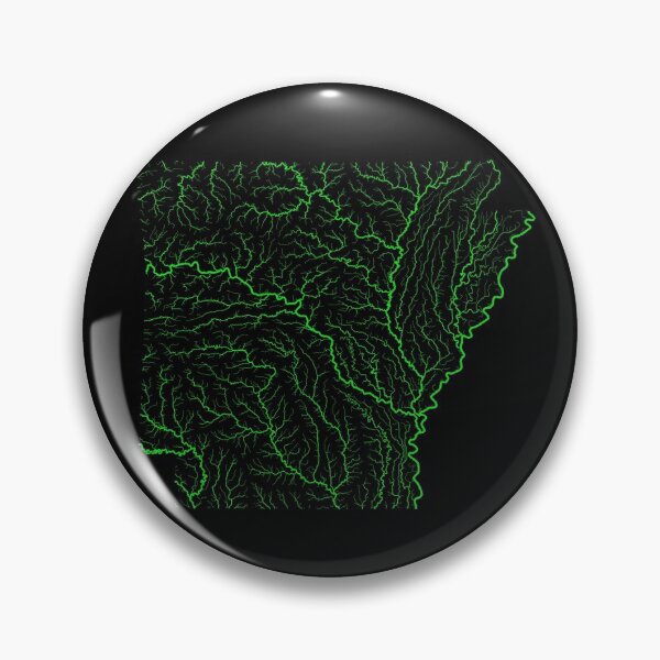 Item preview, Arkansas River Basin Map in Rainbow Colours with Black Background designed and sold by GrasshopperGeo.