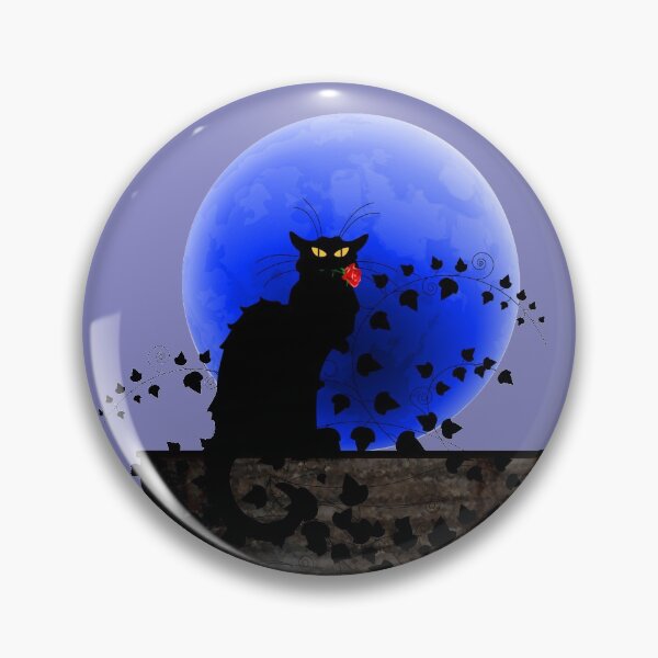 Item preview, Chat Noir Blue Moon Red Rose designed and sold by HolidayBug.