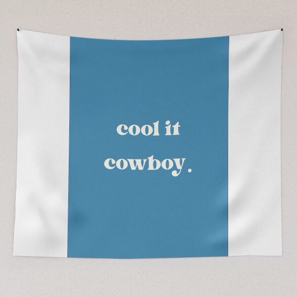 Item preview, Cool It Cowboy Blue + White designed and sold by julesanderson.