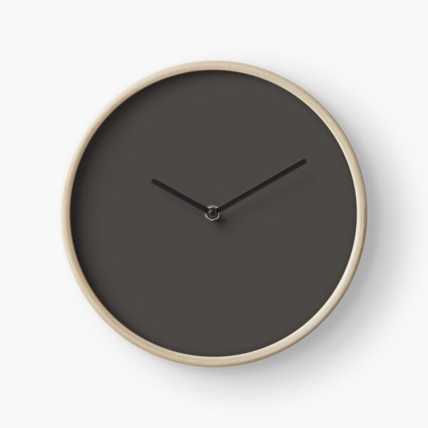 Charcoal Brown Solid Color Pairs Valspars 2022 Color of the Year Fired Earth 6011-1 Clock
