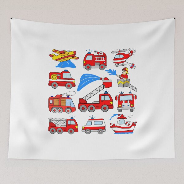 Item preview, Camiones de bomberos Bomberos Camiones de bomberos para niños designed and sold by samshirts.