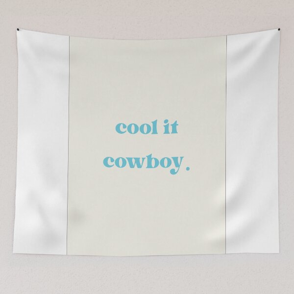 Item preview, Cool It Cowboy White + Teal designed and sold by julesanderson.