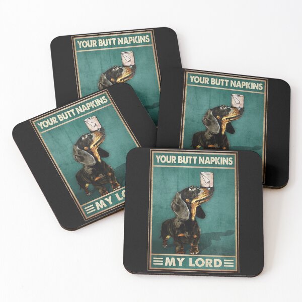 Item preview, Your Butt Napkins My Lord - Dachshund Toilet Paper - Funny Dachshund Quarantine designed and sold by SockaArt1.