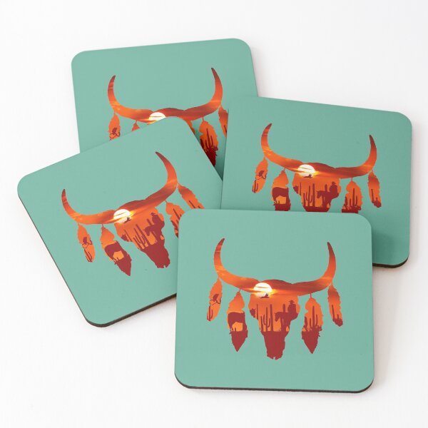 Item preview, Cow Skull, buffalo skull, desert and cowboys, boho, bull skull designed and sold by Collagedream.