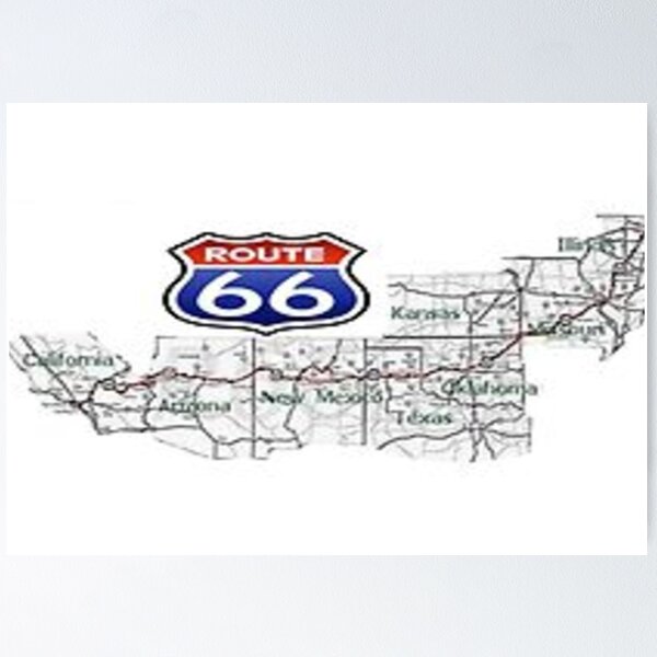 Item preview, route 66 map designed and sold by nigejohn.