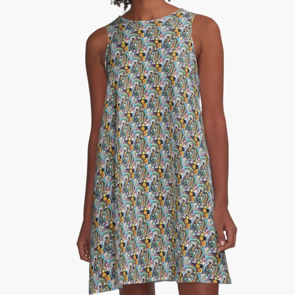 Flower Kitten II A-Line Dress