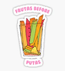 Frutas vor Putas - Weiß Sticker