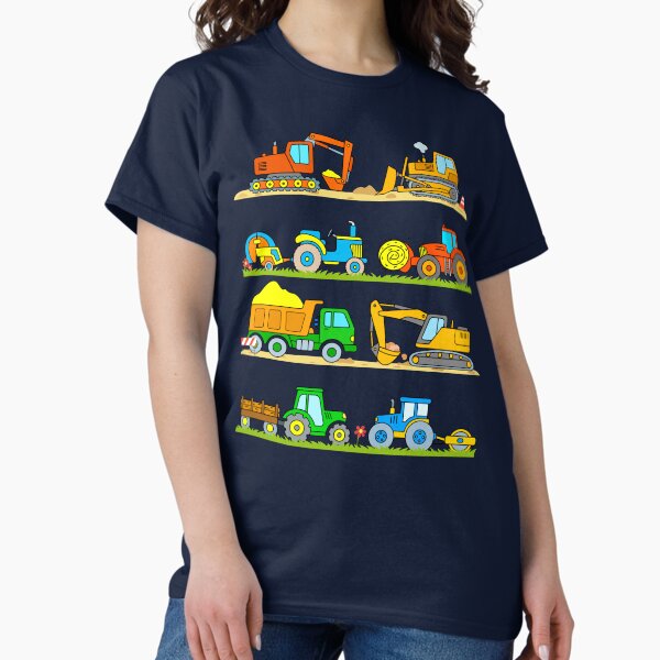 Item preview, Digger Tractor Truck Hay Baler Bulldozer Construction Farm Vehicles for Kids  designed and sold by samshirts.
