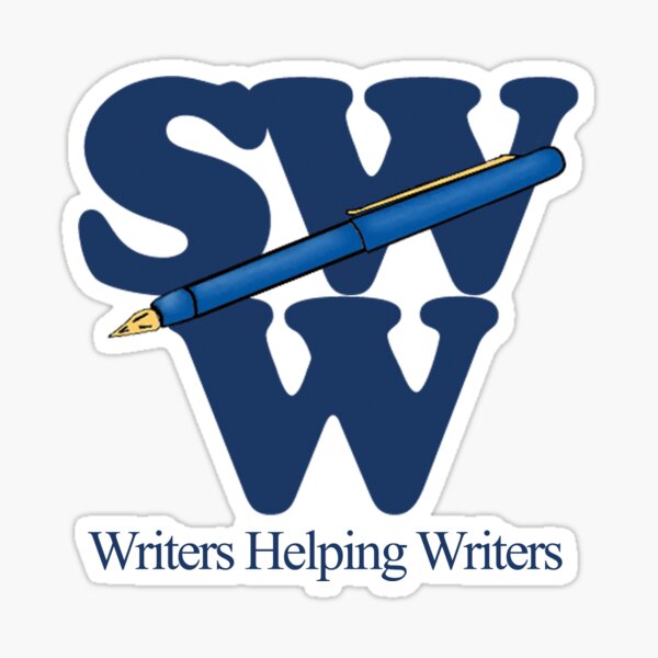 SWW Logo Dark Blue Lettering with Pen Sticker
