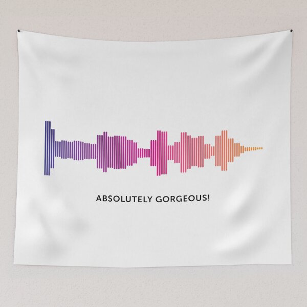 Item preview, Absolutely Gorgeous Sound Wave (Colour on White) designed and sold by STUDIO-72.