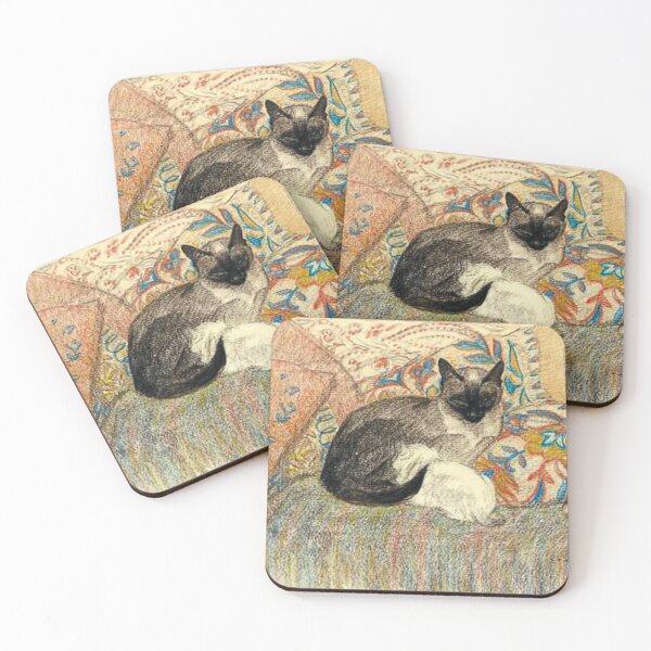 Item preview, Siamese Cat and her kitten_Théophile Alexandre Steinlen Painter (1859-1923) designed and sold by HomeGallery.