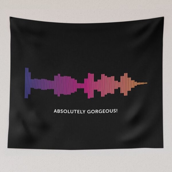 Item preview, Absolutely Gorgeous Sound Wave (Colour on Black) designed and sold by STUDIO-72.