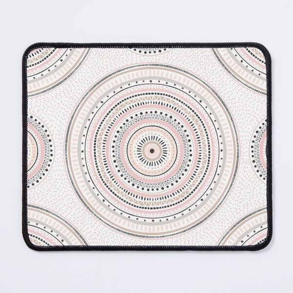 Item preview, Pink Gray Geometric Doodles Mandala designed and sold by NdesignTrend.