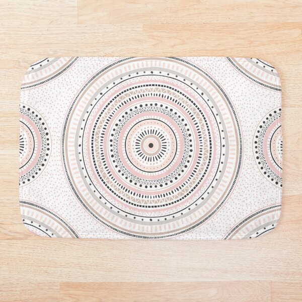 Item preview, Mandala de garabatos geométricos rosa gris designed and sold by NdesignTrend.