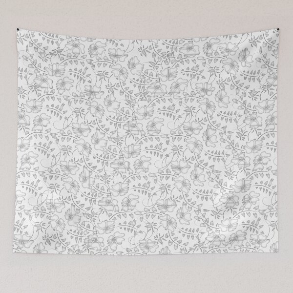 Item preview, "Fancy White Floral Pattern" designed and sold by MC Art Studio.
