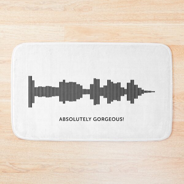 Item preview, Absolutely Gorgeous Sound Wave (Black on White) designed and sold by STUDIO-72.