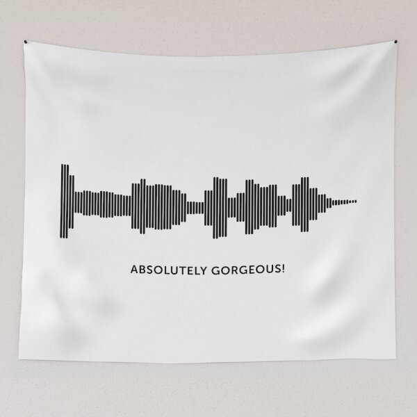 Item preview, Absolutely Gorgeous Sound Wave (Black on White) designed and sold by STUDIO-72.