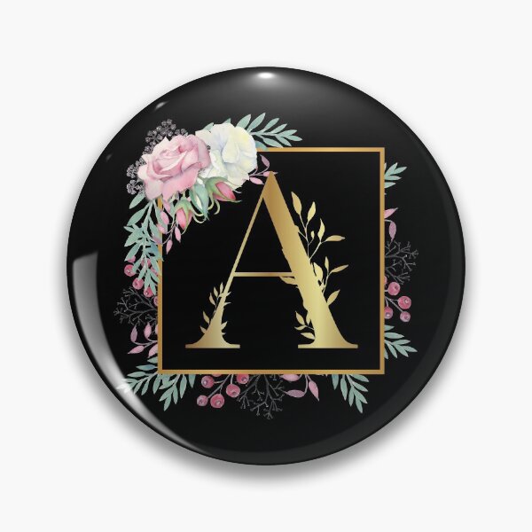 Item preview, Floral Golden Monogram A designed and sold by Renatas Traideris.