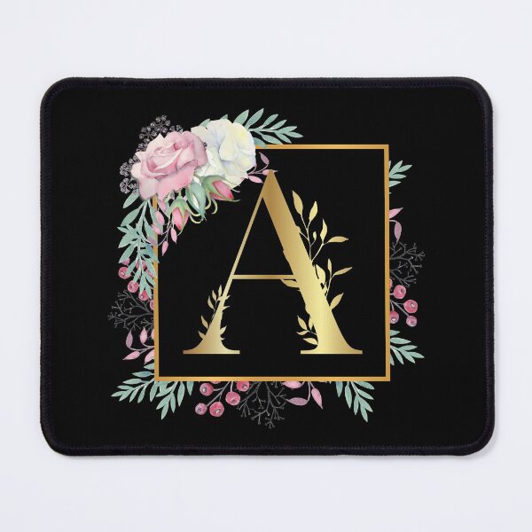 Item preview, Floral Golden Monogram A designed and sold by Renatas Traideris.