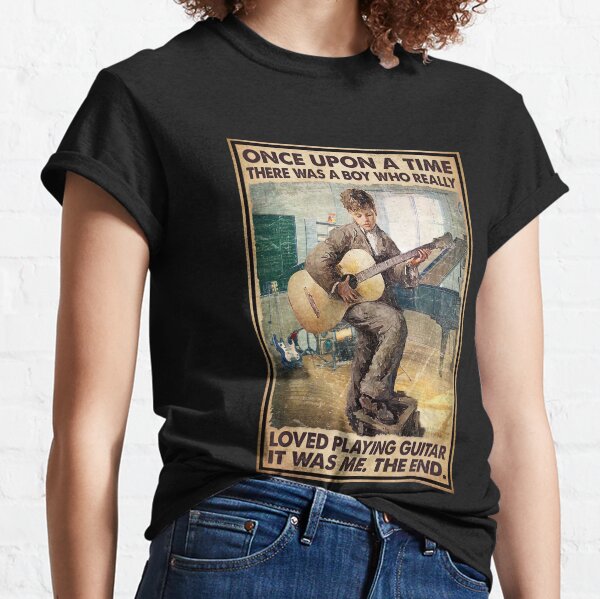 Once Upon A Time There Was A Boy Who Really Loved Playing Guitar Classic T-Shirt