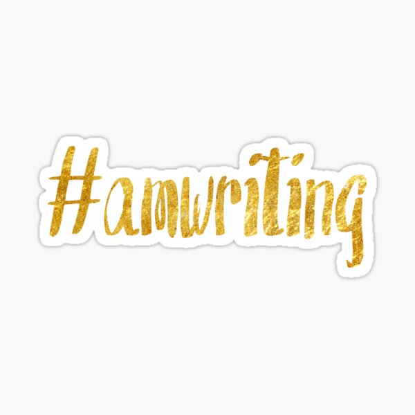 Artikel-Vorschau von #amwriting golden, designt und verkauft von cadinera.