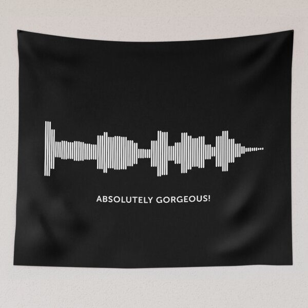 Item preview, Absolutely Gorgeous Sound Wave (White on Black) designed and sold by STUDIO-72.