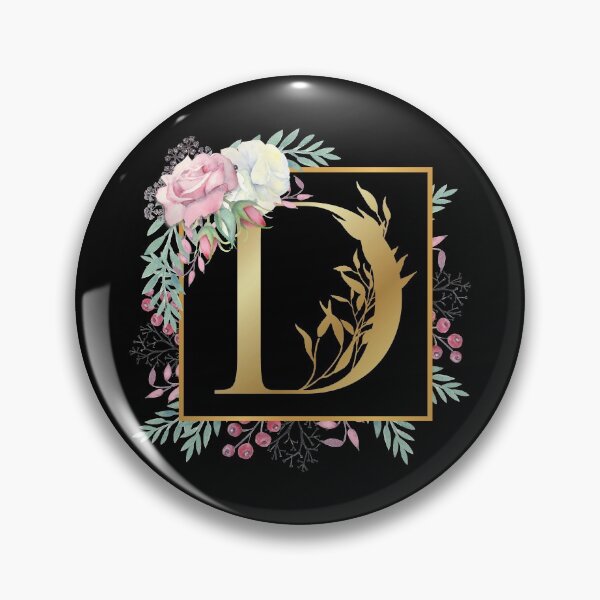 Item preview, Floral Golden Monogram D designed and sold by Renatas Traideris.