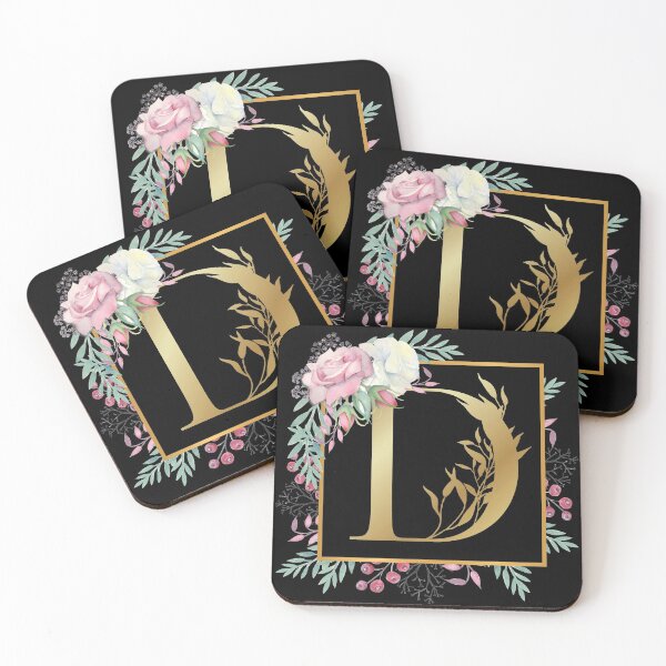 Item preview, Floral Golden Monogram D designed and sold by Renatas Traideris.