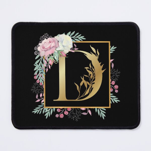 Item preview, Floral Golden Monogram D designed and sold by Renatas Traideris.
