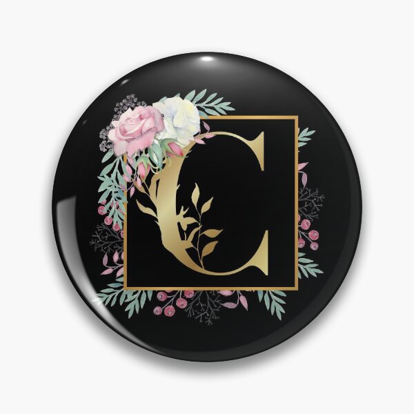 Item preview, Floral Golden Monogram C designed and sold by Renatas Traideris.