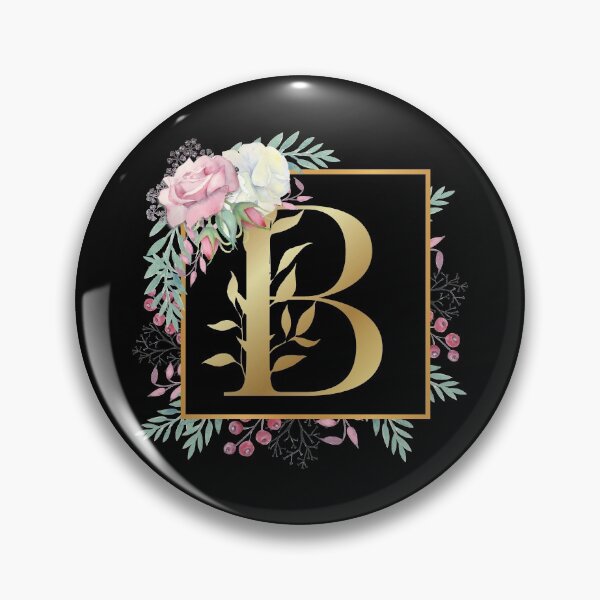Item preview, Floral Golden Monogram B designed and sold by Renatas Traideris.