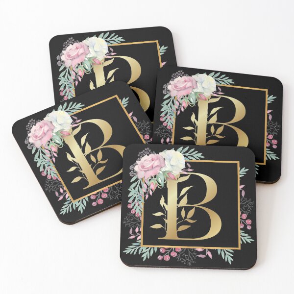 Item preview, Floral Golden Monogram B designed and sold by Renatas Traideris.