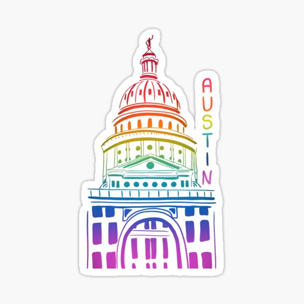 Item preview, Rainbow Austin Texas Capitol Building designed and sold by Zendays.