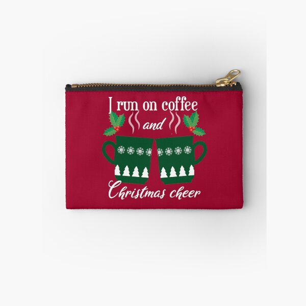 Item preview, I run on coffee and Christmas cheer - funny Christmas quotes - funny Christmas designed and sold by Alice-Elgawi.