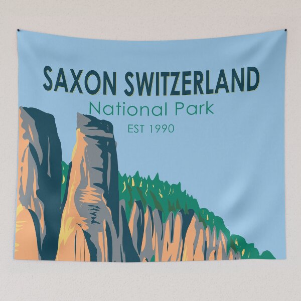 Item preview, Saxon Switzerland National Park Germany Vintage designed and sold by KrisSidDesigns.