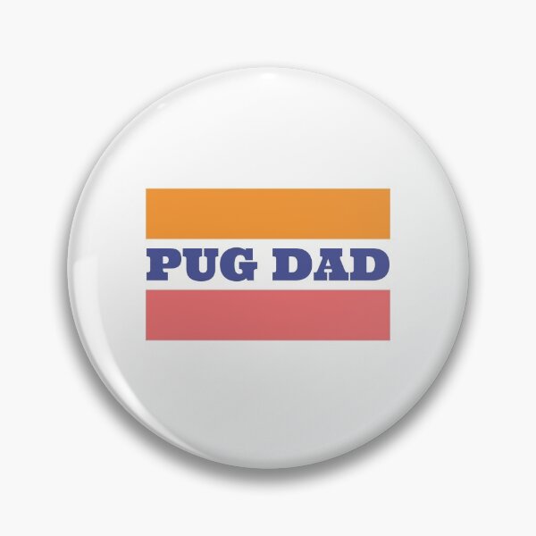 Item preview, Vintage Pug Dad Retro 60s 70s designed and sold by Guarddogdrive.