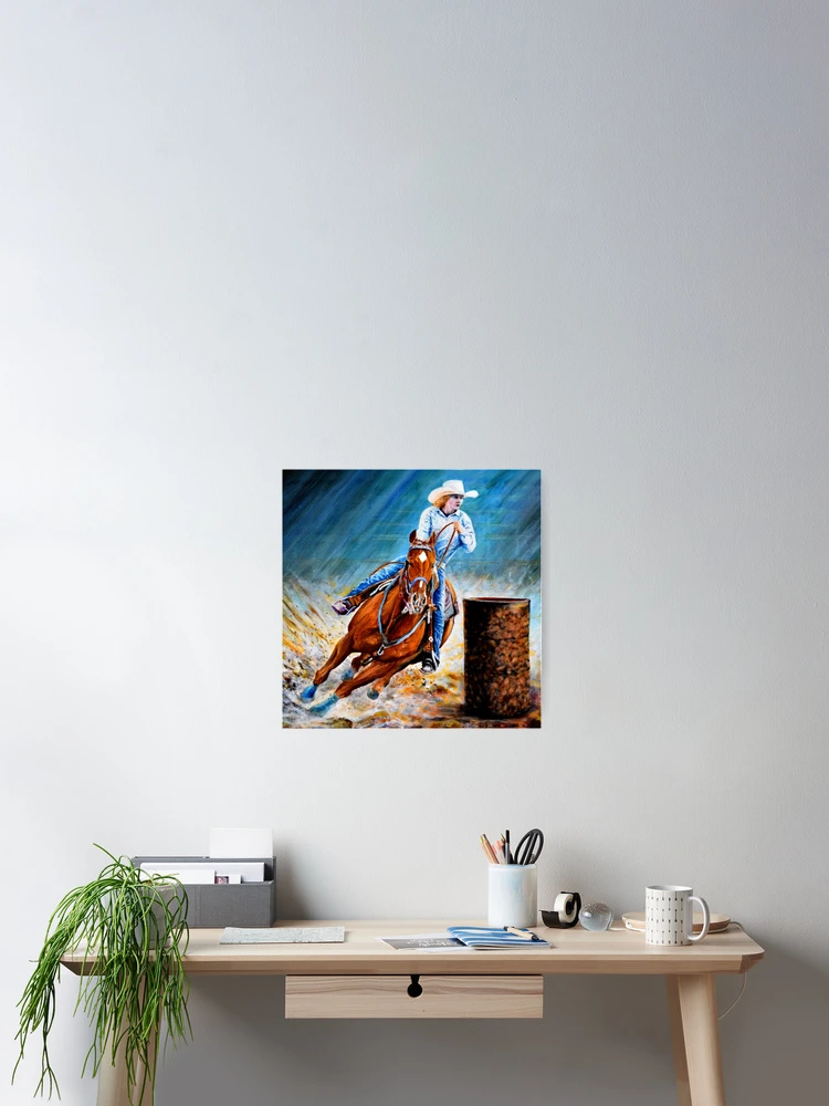Thumbnail 2 of 3, Poster, BARREL RACING designed and sold by Danicus666.