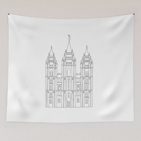 Item preview, Salt lake city lds temple designed and sold by Handdrawnbyzoe.