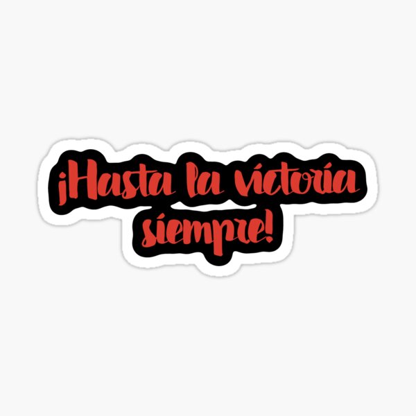 Hasta La Victoria Siempre Cuba Slogan Classic Round Sticker Feb 21 2017  #junkydotcom #zazzle