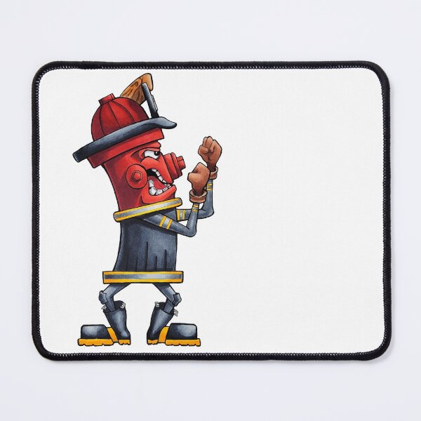 Hydrant Fire Fighter Fireman Up Mouse Pad