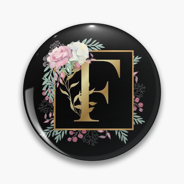 Item preview, Floral Golden Monogram F designed and sold by Renatas Traideris.