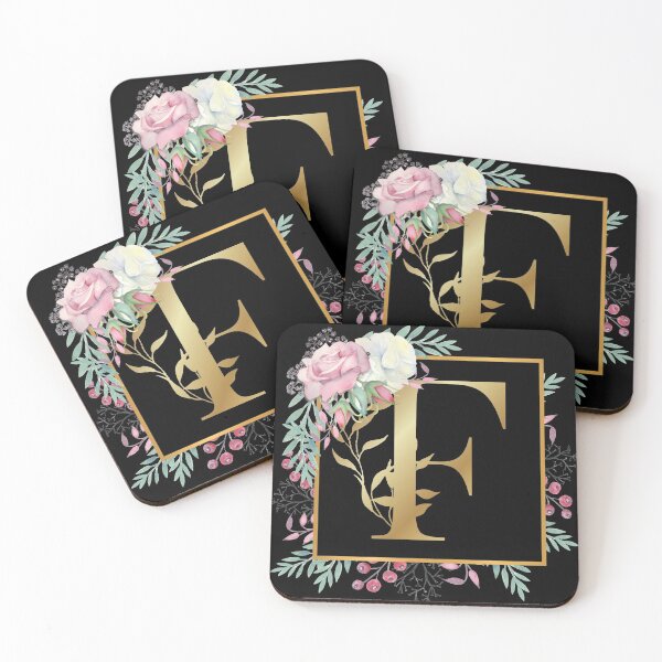 Item preview, Floral Golden Monogram F designed and sold by Renatas Traideris.